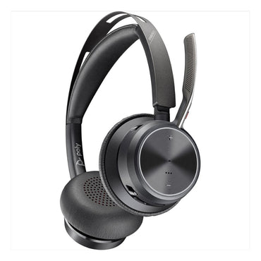 HP Poly Voyager Focus 2 UC Stereo | Bluetooth Headset (ANC) | USB-C (met USB-A Adapter) | Oplaadstandaard | Zwart - Matmuis - Matmuis