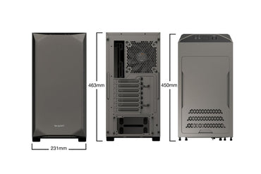 be quiet! Pure Base 500 Window Grijs | Midi Tower Behuizing - Matmuis