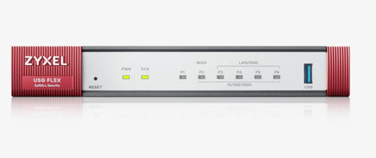 Zyxel USG Flex 100 | Firewall (Hardware) | 900 Mbit/s | 5x Gigabit LAN/WAN | VPN & UTM Beveiliging | Desktopbehuizing - Matmuis