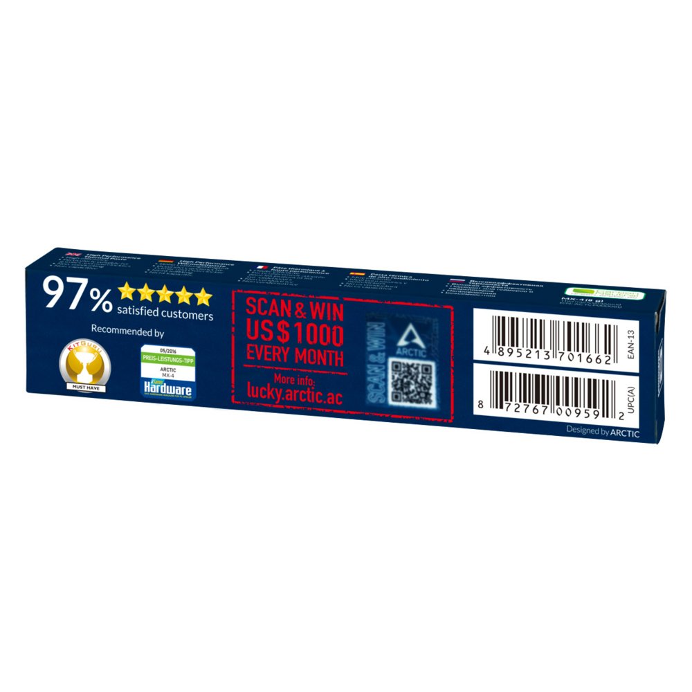 ARCTIC MX-4 Edition | Koelpasta | 8 Gram | Hoge thermische geleidbaarheid - Matmuis - Matmuis