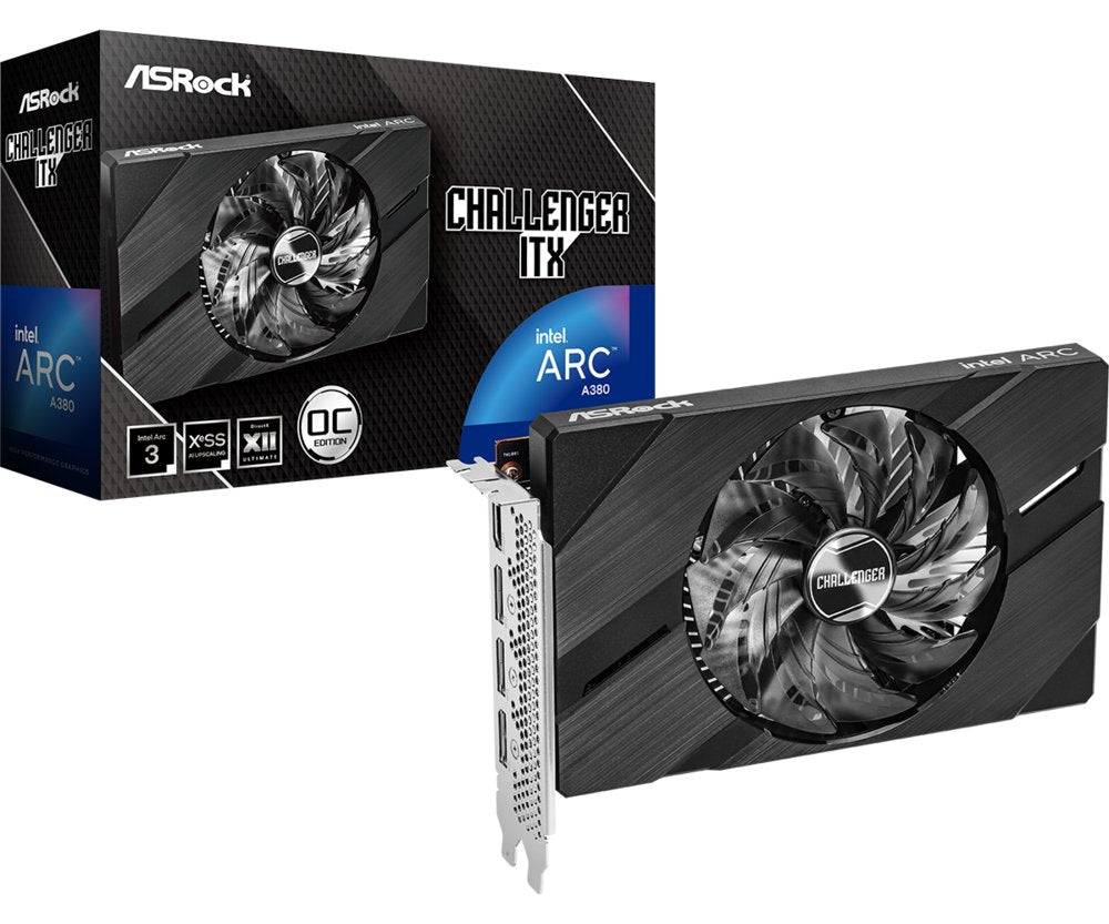 ASRock Challenger Intel Arc A380 ITX OC | 6GB GDDR6 Videokaart - Matmuis - Matmuis