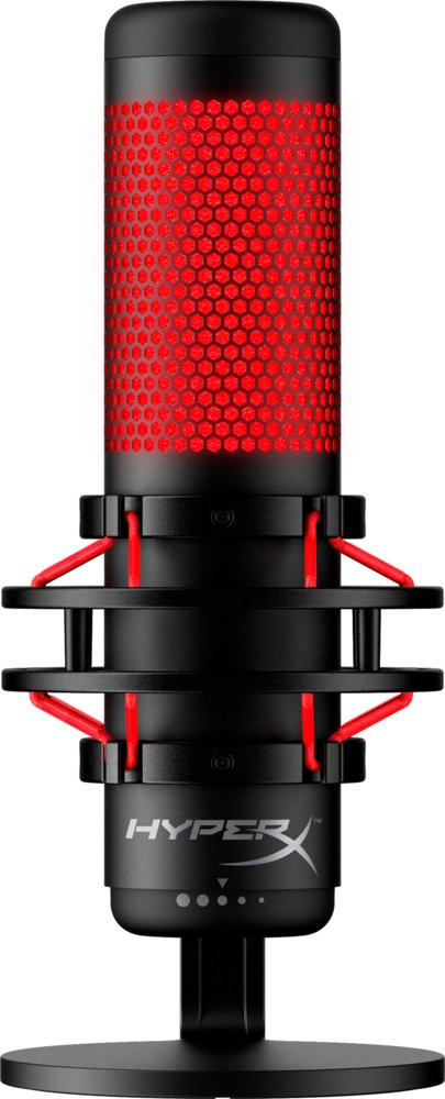 HyperX QuadCast | USB-microfoon | Rode verlichting | Voor pc en console | Zwart/Rood - Matmuis - Matmuis