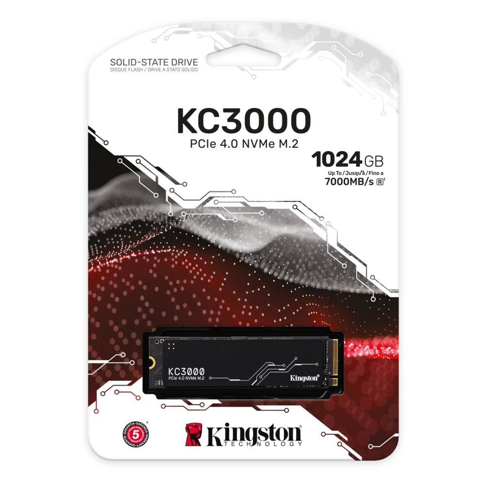 Kingston KC3000 | 1TB NVMe SSD | M.2 Gen4 | 7.000MB/s Lezen | 6.000MB/s Schrijven