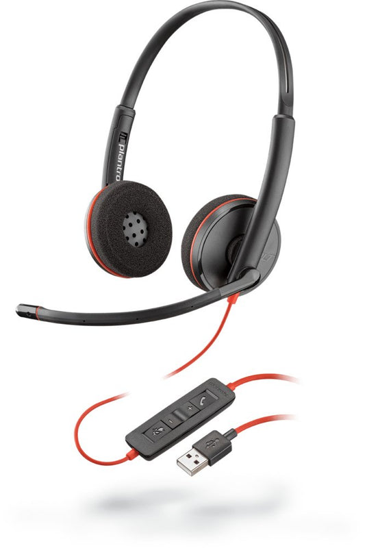 Poly Blackwire C3220 | Bedrade On-ear Stereo Headset | USB-A | Zwart - Matmuis - Matmuis