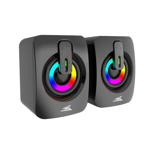 Baracuda SEASHELL Rainbow | 2.0 Stereo Luidsprekerset USB | 2x3000mW | Zwart - Matmuis