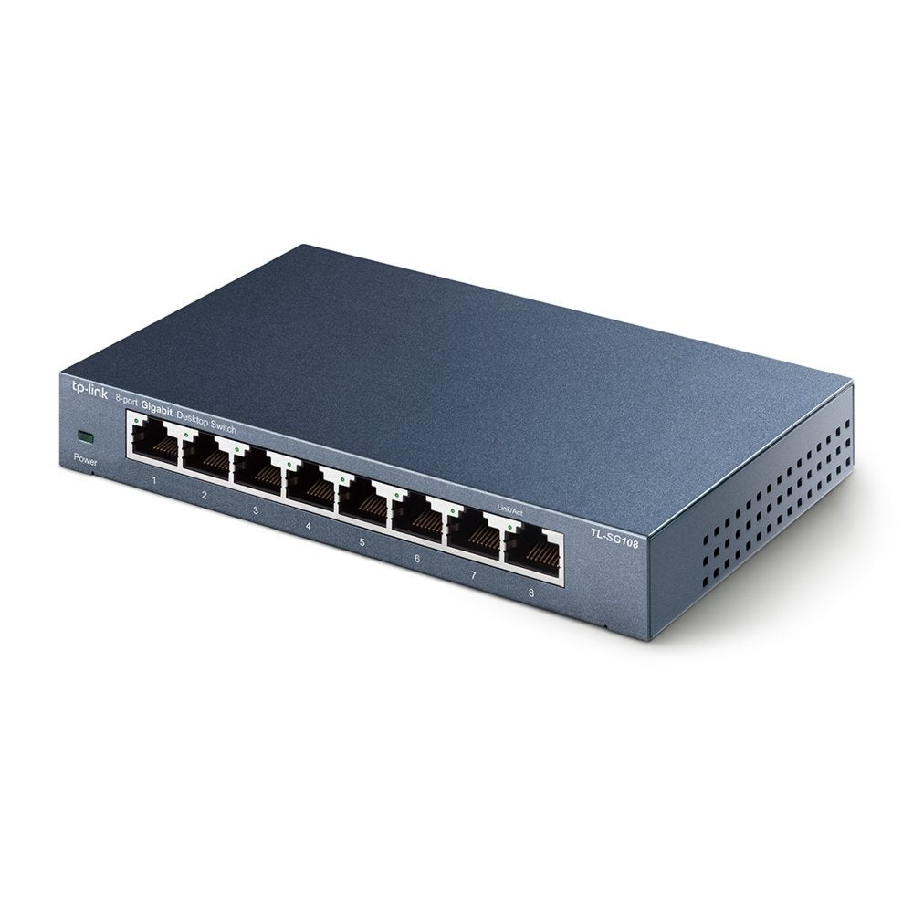 TP-Link TL-SG108 | Unmanaged Switch | 8 Poorten | Gigabit Ethernet (10/100/1000 Mbps) | Zwart - Matmuis