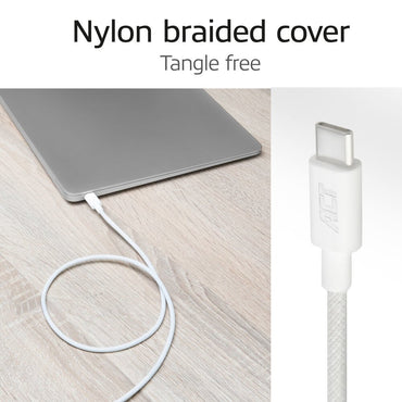 ACT AC3085 | USB 2.0 Kabel | USB-C naar USB-C | 240W | 480Mbps | Wit | 2 Meter - Matmuis - Matmuis