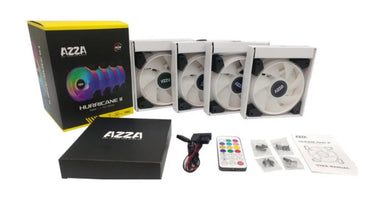 Azza Hurricane II RGB 4 Pack | 120mm Case Fans - Matmuis - Matmuis