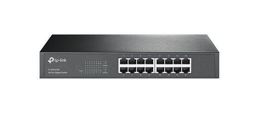 TP-Link TL-SF1016 | 16-poorts Fast Ethernet Switch (10/100 Mbps) | Unmanaged | 1U Rackmount | Zwart - Matmuis