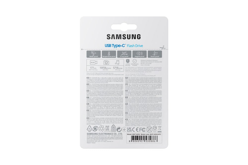 Samsung MUF-64DA | 64GB USB-C 3.2 Flash Drive | Blauw