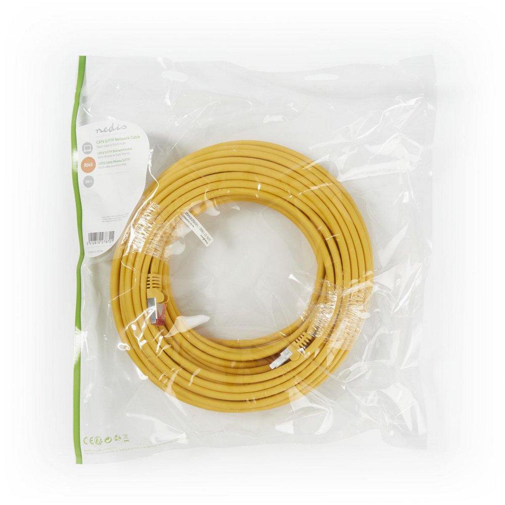 Nedis S/FTP Cat 6 Netwerkkabel | 5 m | Geel - Matmuis - Matmuis