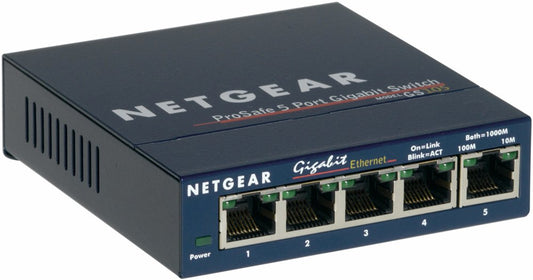 Netgear ProSAFE GS105 | Unmanaged Switch | 5 Poorten | Gigabit Ethernet (10/100/1000 Mbps) | Desktop - Matmuis