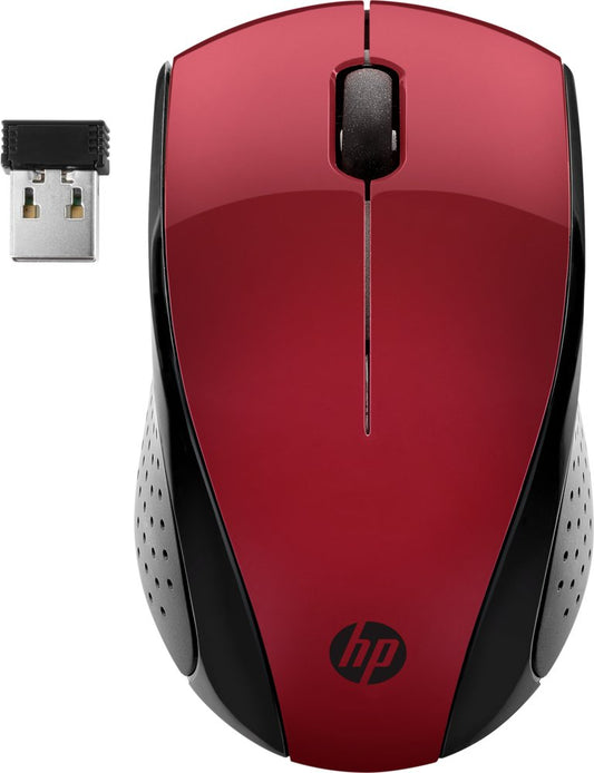 HP 220 | Draadloze Muis | Links- en Rechtshandig | RF | 1600 DPI | Rood - Matmuis - Matmuis