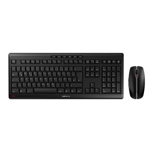 CHERRY Stream Desktop | Draadloos Toetsenbord en Muis (RF) | QWERTY (US-Engels) | Zwart - Matmuis - Matmuis