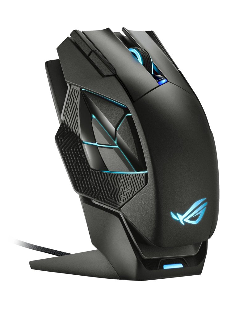 ASUS ROG Spatha X | Draadloze Gaming Muis | Rechtshandig | RF + USB-A | 19000 DPI | Zwart - Matmuis - Matmuis