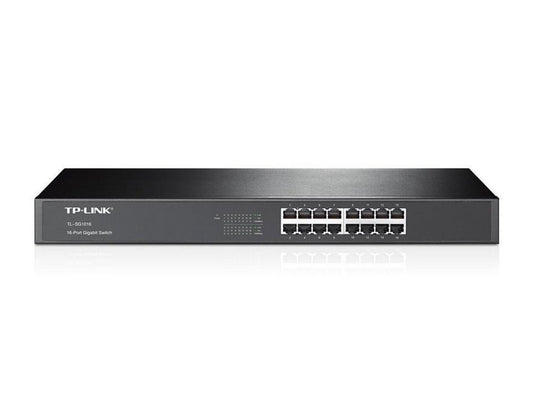 TP-Link TL-SG1016 | Unmanaged Switch | 16 Poorten | Gigabit Ethernet (10/100/1000 Mbps) | Energiezuinig | Rackmount - Matmuis