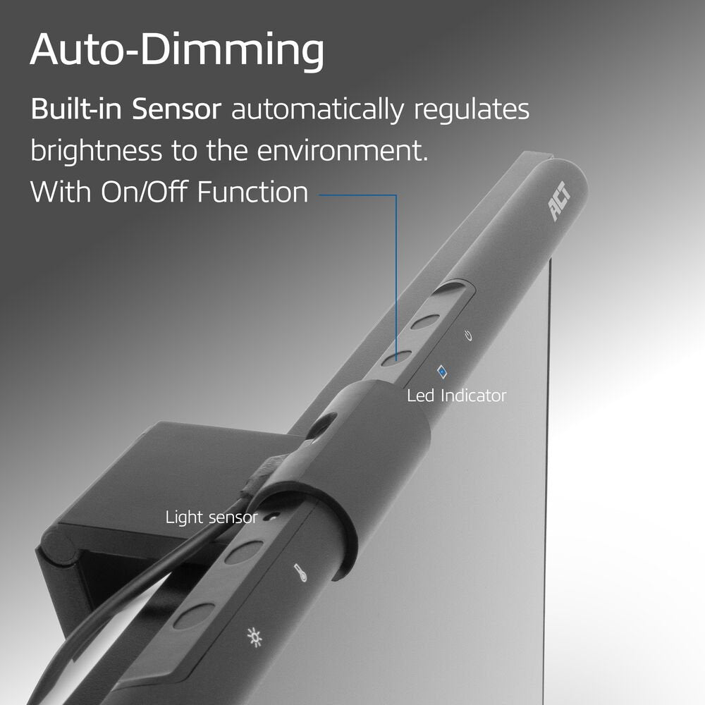 ACT AC8055 | Monitor LED-lamp | Dimbaar | Voeding via USB - Matmuis - Matmuis