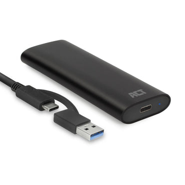 ACT AC1615 | USB-C M.2 NVMe/PCIe SSD Behuizing | Tool-Free | Aluminium | USB 3.2 Gen2 (10 Gbps) - Matmuis - Matmuis