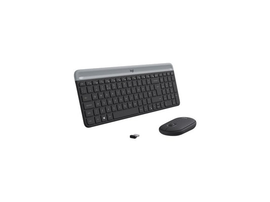 Logitech MK470 Slim Combo | Draadloze Muis- en Toetsenbordcombo | QWERTY - Matmuis - Matmuis