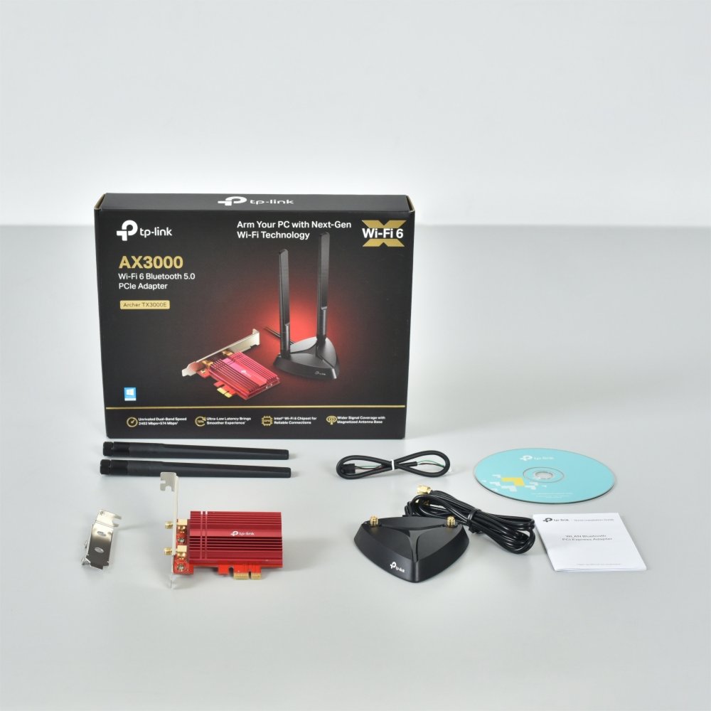 TP-Link Archer TX3000E | Wi-Fi 6 PCIe Adapter | 2402 Mbps (5 GHz) + 574 Mbps (2,4 GHz) | Bluetooth 5.0 | PCIe x1 - Matmuis - Matmuis