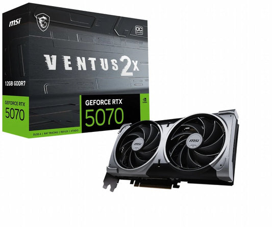 MSI GeForce RTX 5070 VENTUS 2X OC | 12GB GDDR7 | DLSS 4 | Videokaart | Nvidia GPU - Matmuis