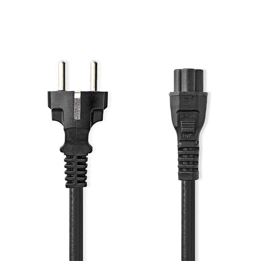 Nedis CEGL10130BK20 | Elektriciteitssnoer | 2 m | CEE 7/17 naar CEE 16/5 | Zwart - Matmuis - Matmuis