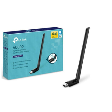 TP-Link Archer T2U Plus | Wi-Fi 5 USB-adapter | Dual-band 2,4 GHz (200 Mbps) / 5 GHz (433 Mbps) | 5 dBi High-gain Antenne | USB 2.0 - Matmuis - Matmuis