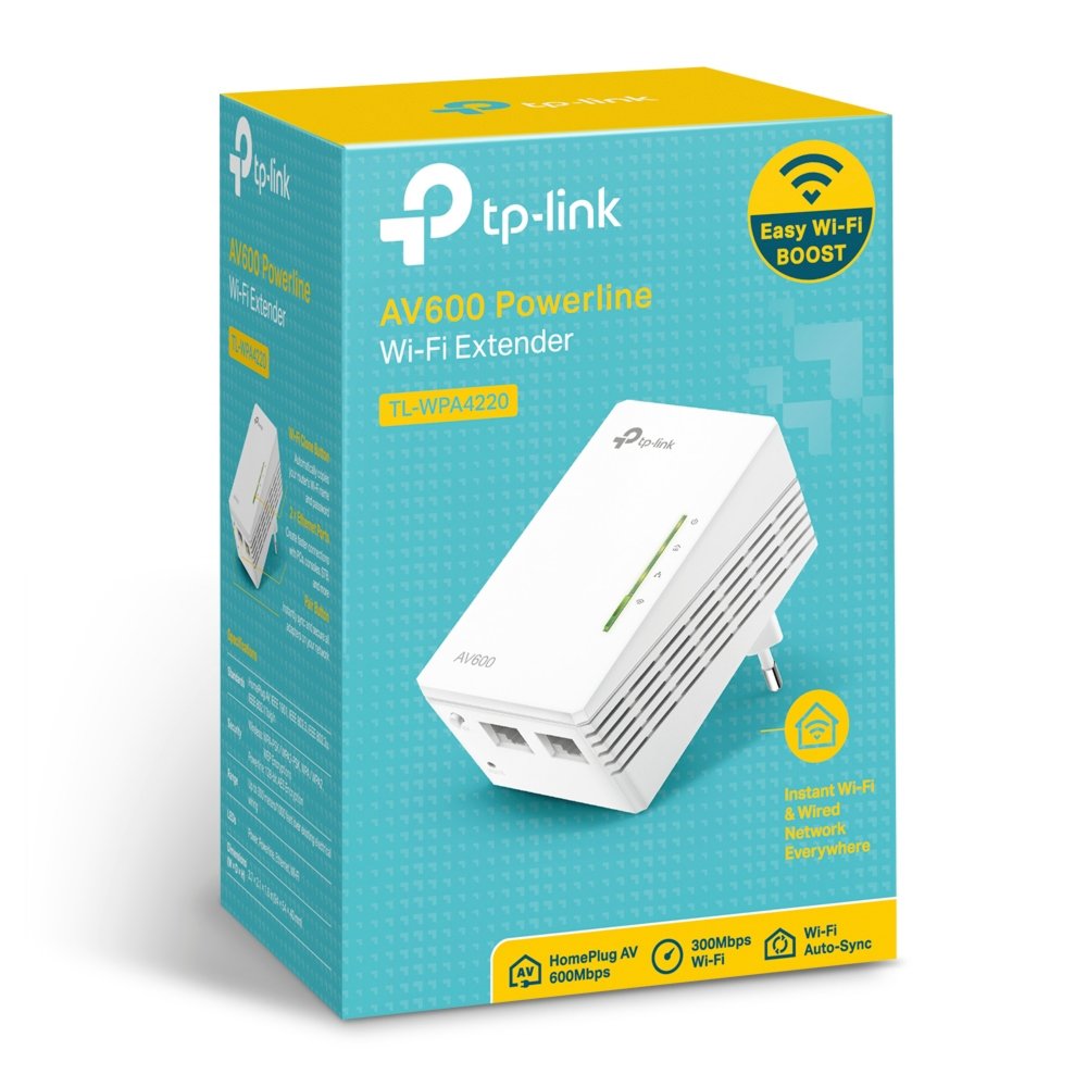 TP-Link TL-WPA4220 | Powerline Adapter | 500 Mbps Powerline | Wi-Fi N300 | Fast Ethernet | Wit - Matmuis