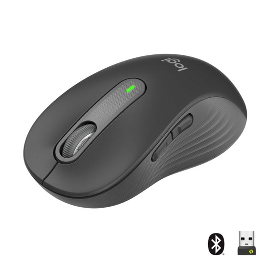 Logitech Signature M650 Large | Draadloze Muis | Rechtshandig | RF + Bluetooth | 2000 DPI | Grafiet - Matmuis - Matmuis