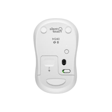 Logitech M240 | Draadloze Bluetooth Muis | Ambidextrous | Compact Reisformaat | Wit - Matmuis