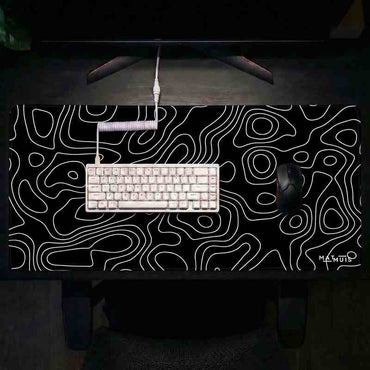 XXL Muismat | Topo Vector Black - Matmuis