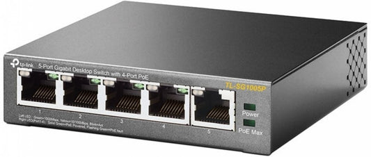 TP-Link TL-SG1005P | 5-Poorts Gigabit Desktop Switch | 4x PoE+ | Unmanaged - Matmuis