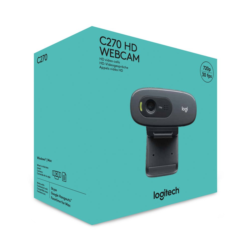 Logitech C270 | 720p 30FPS USB Webcam met Microfoon - Matmuis - Matmuis