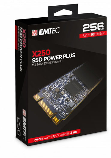 Emtec X250 | M.2 SSD (SATA III) | 256GB | 3D NAND - Matmuis