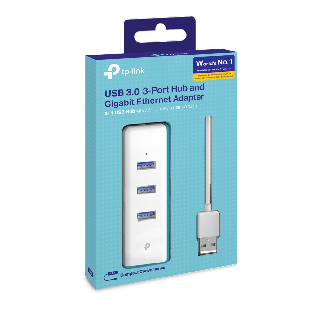 TP-Link UE330 | USB 3.2 Gen 1 (3.1 Gen 1) Type-A | 1000 Mbit/s | Wit - Matmuis
