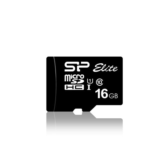 Silicon Power Elite | MicroSDHC | 16GB | Class 10 | UHS-I U1 | Tot 85MB/s | Inclusief SD-adapter | Zwart - Matmuis