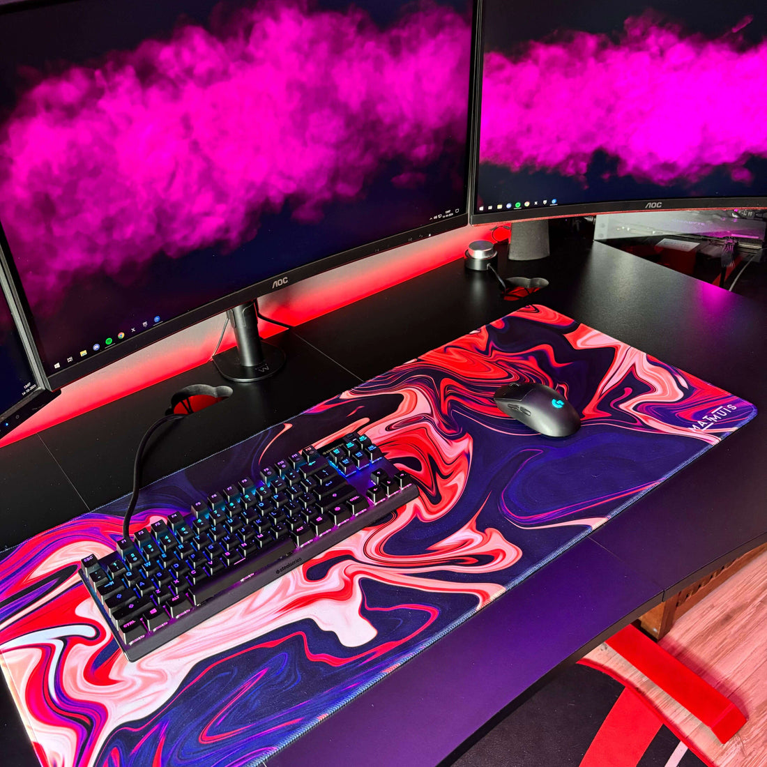 Swirl Abstract Lava Fusion | XXL Gaming Muismat