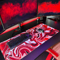 XXL Muismat | Liquid Abstract Red Edge