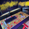 XXL Muismat | Liquid Abstract Gold Impact