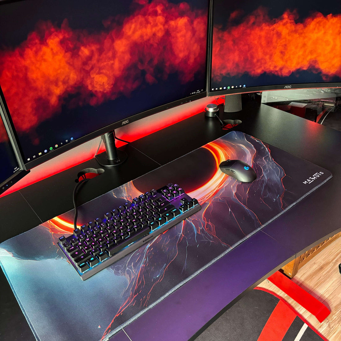 Space Planet Black Hole | XXL Gaming Muismat