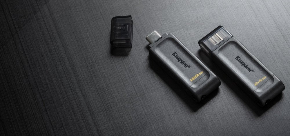 Kingston DataTraveler 70 | 128GB USB-C 3.2 Flash Drive | Zwart - Matmuis - Matmuis