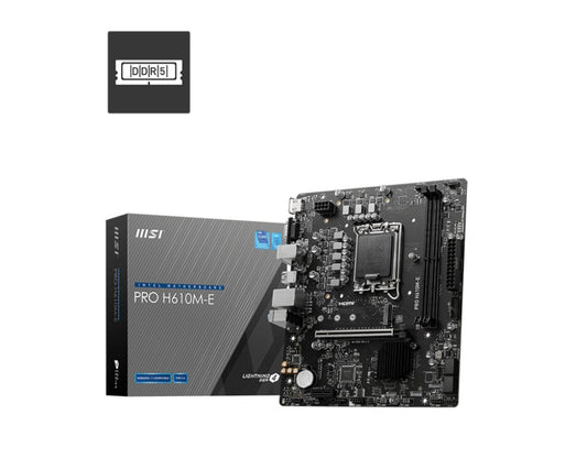 MSI PRO H610M-E | Socket LGA 1700 | Intel H610 | 2xDDR5 | Micro-ATX | Moederbord - Matmuis - Matmuis