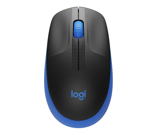 Logitech M190 | Draadloze Muis | Links- en Rechtshandig | RF | 1000 DPI | Zwart/Blauw - Matmuis - Matmuis