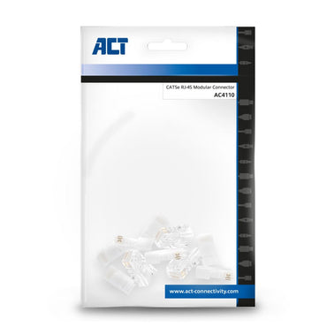 ACT AC4110 kabelconnector RJ45 | Zilver Transparant | 10 Stuks - Matmuis - Matmuis