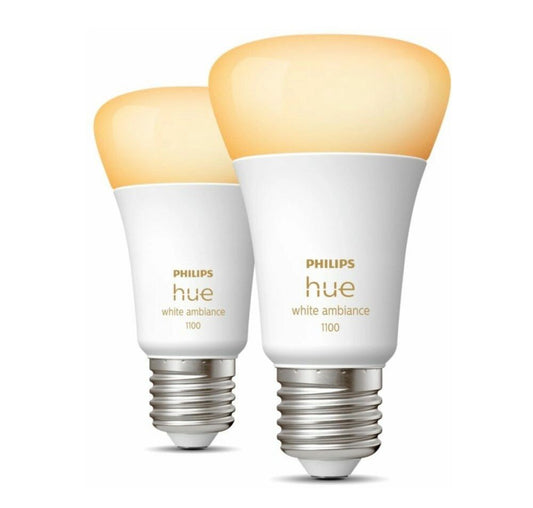 Philips Hue White Ambiance | 8W A60 LED-lamp | E27 fitting | 2-pack | EU | Dimbaar | Bluetooth & Zigbee - Matmuis - Matmuis