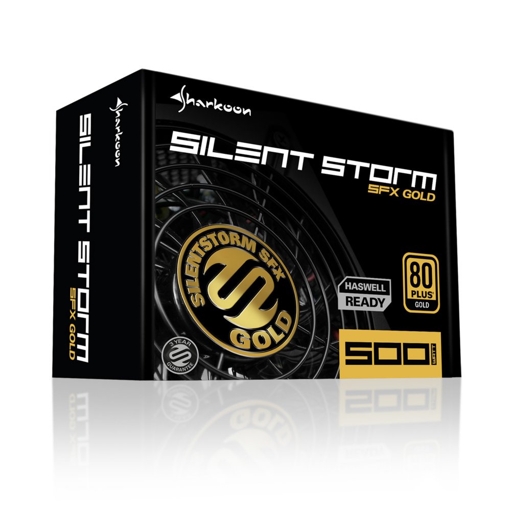 Sharkoon SilentStorm SFX | 500 Watt Gold ATX PSU | Modulair | Power Supply | Voeding - Matmuis - Matmuis