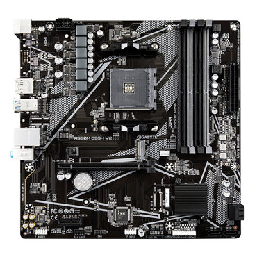 Gigabyte A520M DS3H V2 | Socket AM4 | AMD A520 | 4xDDR4 | Micro ATX | Moederbord - Matmuis - Matmuis