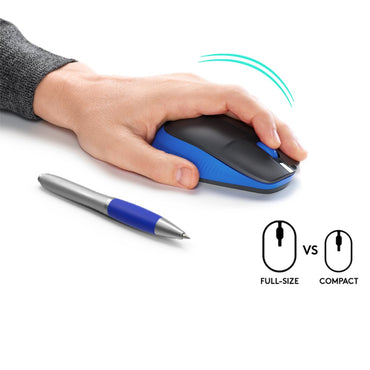 Logitech M190 | Draadloze Muis | Links- en Rechtshandig | RF | 1000 DPI | Zwart/Blauw - Matmuis - Matmuis