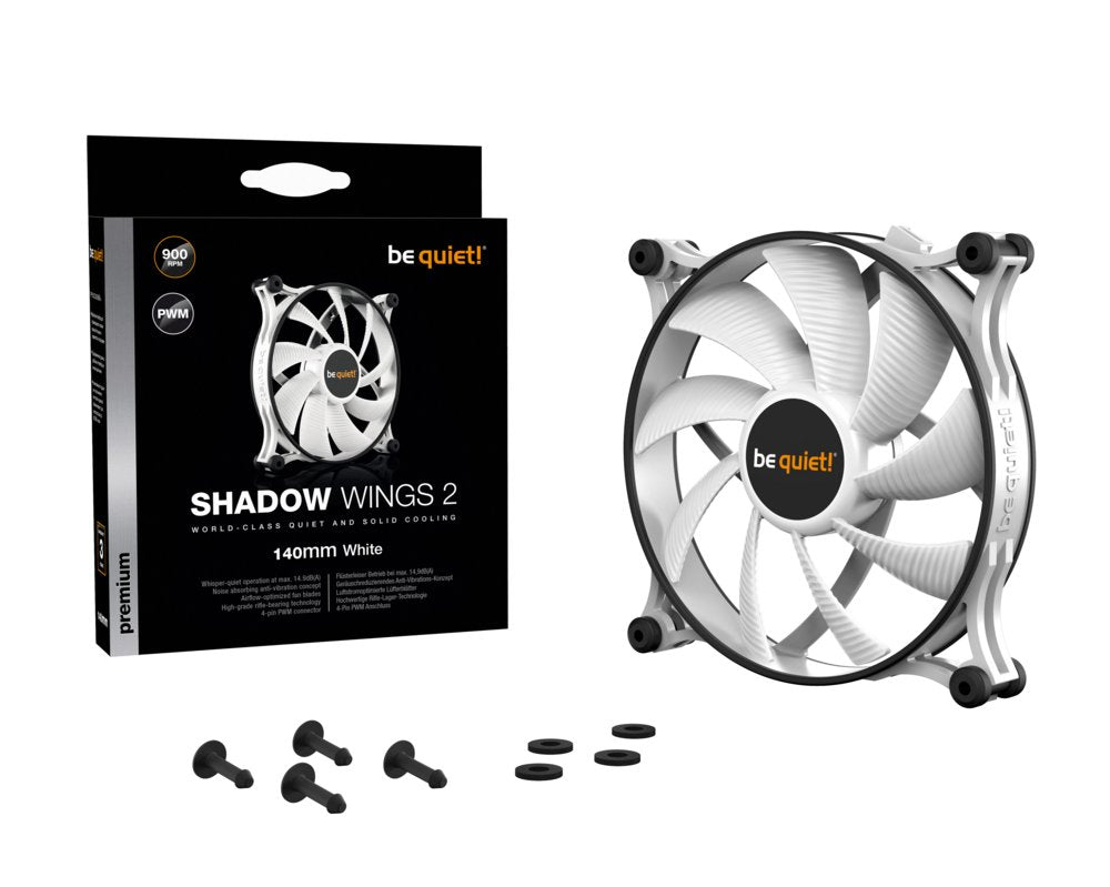 be quiet! Shadow Wings 2 | 140mm Case Fan Wit - Matmuis - Matmuis