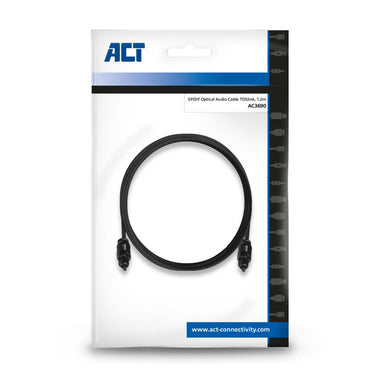 ACT AC3690 | SPDIF Optische Audiokabel | 1,2 Meter | TOSLINK | Zwart - Matmuis - Matmuis